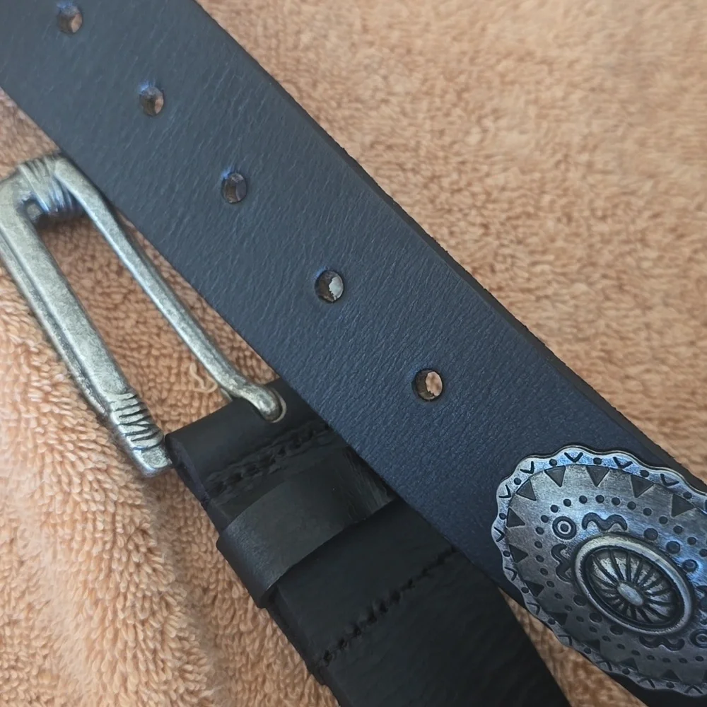 Embellished Western Belt,Color Black, Size S, Retail Price $45.00 USD